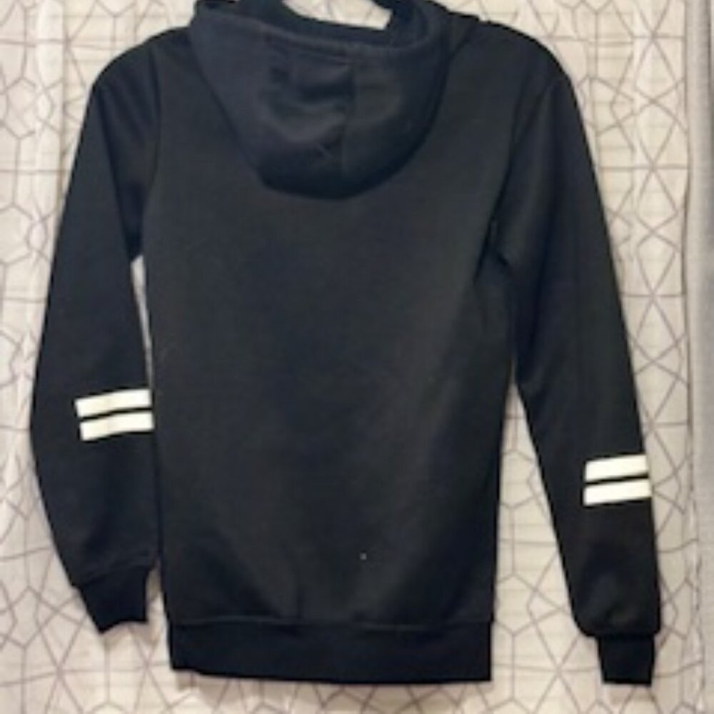 Junior Girls Small Black Anime-print Hoodie - Picture 3 of 3